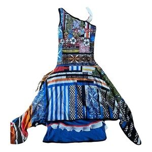 Save The Queen Multicolor Asymmetrical Dress